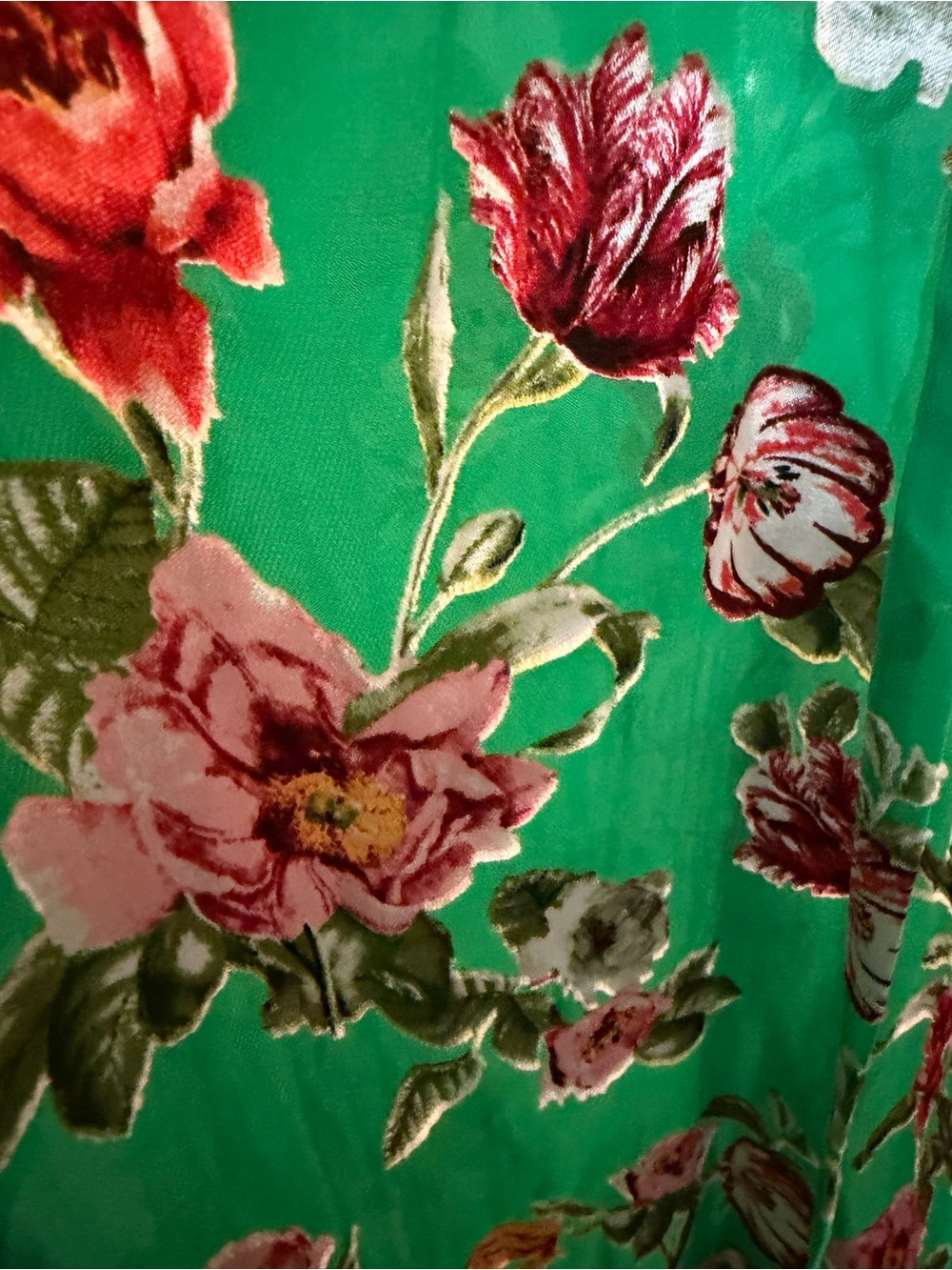 Moranne Floral Print Tie Neck Top - Silk blend - Picture 5 of 7
